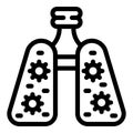 Smoke traffic lungs icon outline vector. Fumes gas car Royalty Free Stock Photo