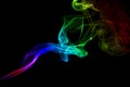 Smoke trail rainbow Royalty Free Stock Photo