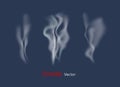 Smoke vectors on transparent background Royalty Free Stock Photo