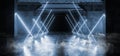 Smoke Virtual Path Sci Fi Neon Glowing Fluorescent Laser Alienship Stage Dance Lights Ultraviolet Blue Pink In Dark Empty Grunge
