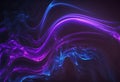 Smoke wave neon curves purple blue mist texture