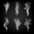 Smoke Wave Set Royalty Free Stock Photo