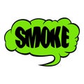 Smoke word icon cartoon