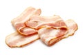 smoked bacon isolated on white background Royalty Free Stock Photo