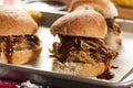 Smoked Barbecue Pulled Pork Sliders Royalty Free Stock Photo