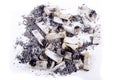 Smoked and burned stump of filterless cigarettes Royalty Free Stock Photo