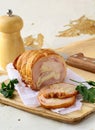 Smoked chicken delicious roulade Royalty Free Stock Photo