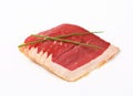 Smoked duck breast slices