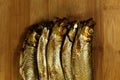 Smoked European sprats Royalty Free Stock Photo