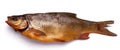 Smoked fish ide isolated on white background close up Royalty Free Stock Photo