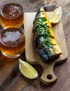 Smoked fish and beer