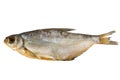 Smoked fish on a white background