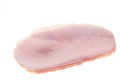 Smoked fresh ham slice on white background isolated insulated Royalty Free Stock Photo