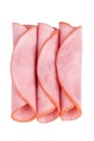 Smoked ham isolated on white background Royalty Free Stock Photo