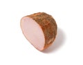 Smoked ham isolated on white background Royalty Free Stock Photo