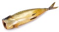 Smoked mackerel fish on white background Royalty Free Stock Photo