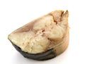 Smoked mackerel isolated on wh Royalty Free Stock Photo
