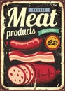 Smoked meat delicious products advertisement