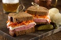 Smoked Meat on Rye Sandwich Royalty Free Stock Photo