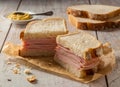 Smoked meat sandwich Royalty Free Stock Photo