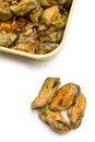 Smoked mussels Royalty Free Stock Photo