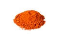 Smoked paprika isolated on a white background. Front views, close-up Royalty Free Stock Photo