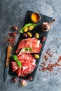 Smoked parma ham Royalty Free Stock Photo