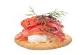 Smoked pepper salmon cream cheese Royalty Free Stock Photo