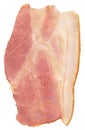 Smoked Pork Belly Bacon Rasher Isolated on White Background Royalty Free Stock Photo