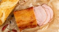 Smoked pork tenderloin, sliced ham, meat fillet