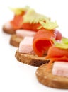 Smoked salmon appetizer Royalty Free Stock Photo