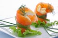 Smoked salmon , appetizer