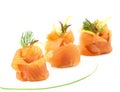 Smoked salmon appetizer Royalty Free Stock Photo