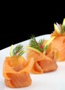 Smoked salmon appetizer Royalty Free Stock Photo