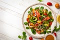 Smoked salmon and avocado salad Royalty Free Stock Photo