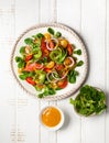 Smoked salmon and avocado salad Royalty Free Stock Photo