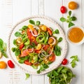 Smoked salmon and avocado salad Royalty Free Stock Photo