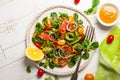 Smoked salmon and avocado salad Royalty Free Stock Photo