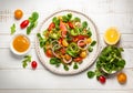 Smoked salmon and avocado salad Royalty Free Stock Photo