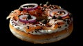 Smoked Salmon Bagel Food Photography