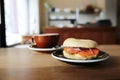 Smoked salmon bagel