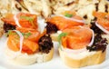 Smoked salmon canapes