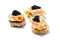 Smoked Salmon Canapes Royalty Free Stock Photo