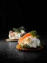 Smoked Salmon Canapes Royalty Free Stock Photo