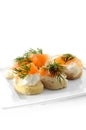 Smoked Salmon Canapes Royalty Free Stock Photo