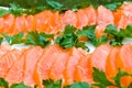 Smoked salmon fillet sliced Royalty Free Stock Photo