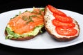 Smoked salmon multi grain sandwich