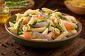 Smoked Salmon Pasta Royalty Free Stock Photo