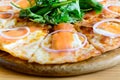 Smoked salmon pizza