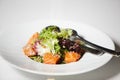 Smoked salmon salad Royalty Free Stock Photo